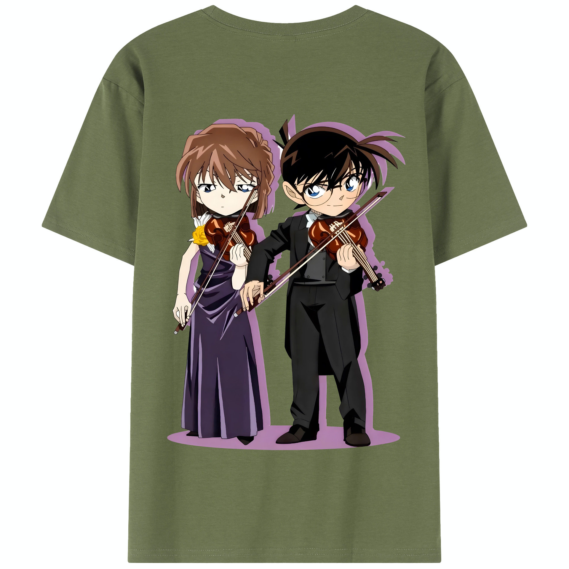 （画像用） 名探偵コナン 灰原 哀 はいばら あい Detective Conan Anita Hailey、Vi Graythorn Haibara Ai 綿100％半袖Tシャツ（背面プリント）